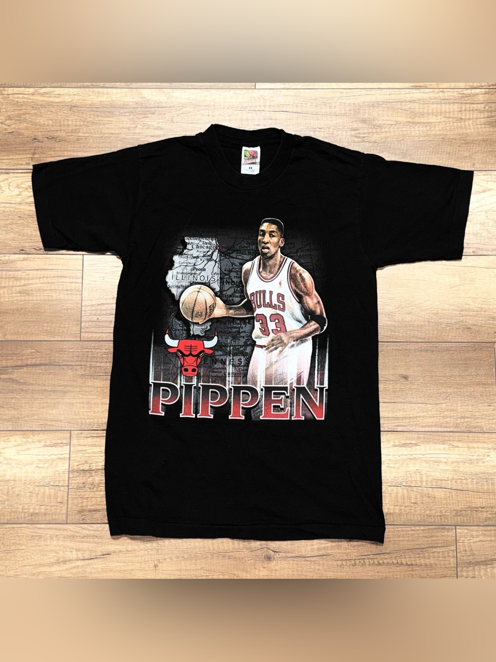 Scottie Pippen Chicago Bulls NBA Vintage 90s Single Stitch T Shirt Adult M